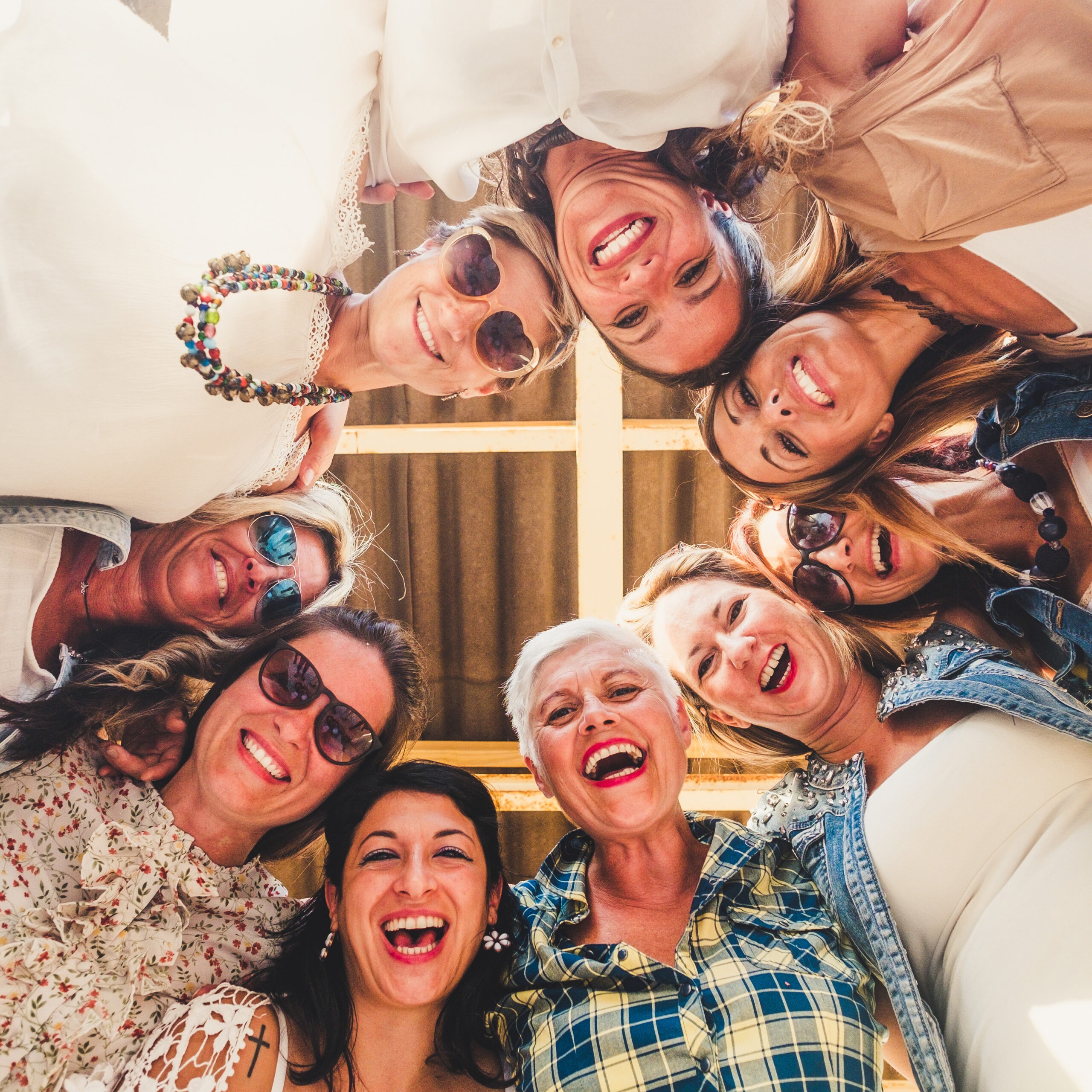 a group of women smiling